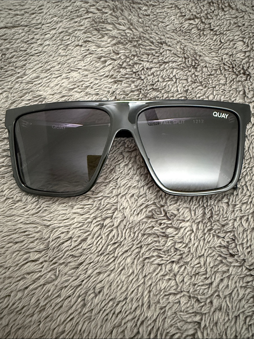 Quay Australia Black Nightfall Split Sunglasses